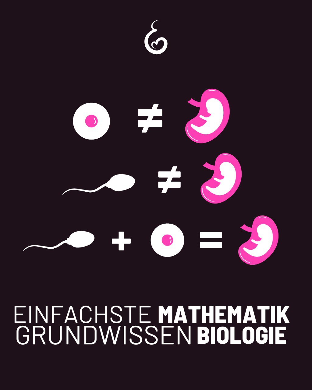 Wenn eine Samenzelle und eine Eizelle verschmelzen, entsteht nichts anderes als ein menschlicher Organismus.