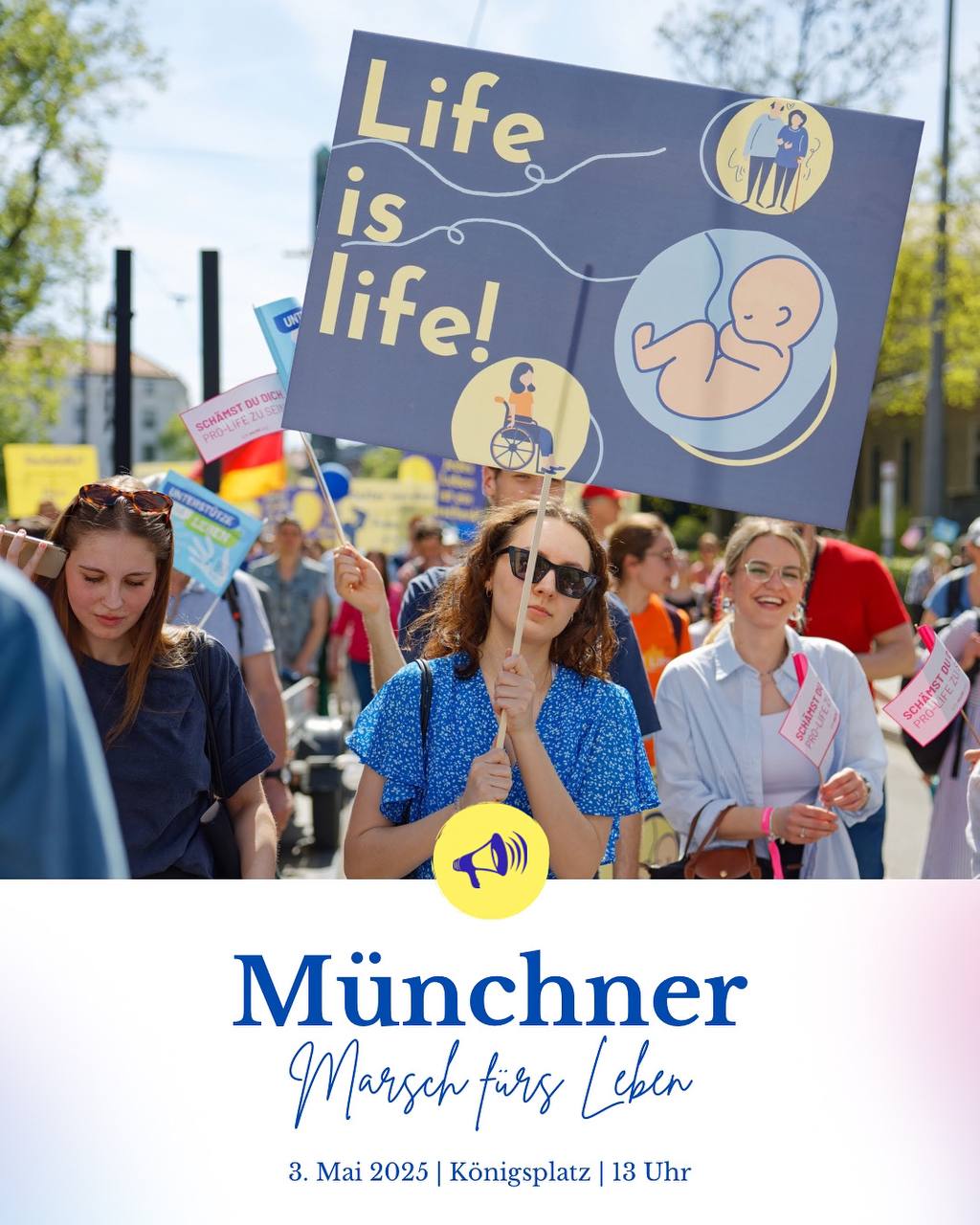 Bis übermorgen beim #marschfürsleben in München am 3. Mai um 13 Uhr.