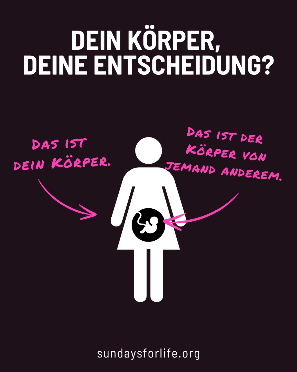 Es ist nicht dein Körper, der bei einer Abtreibung abgetrieben wird.